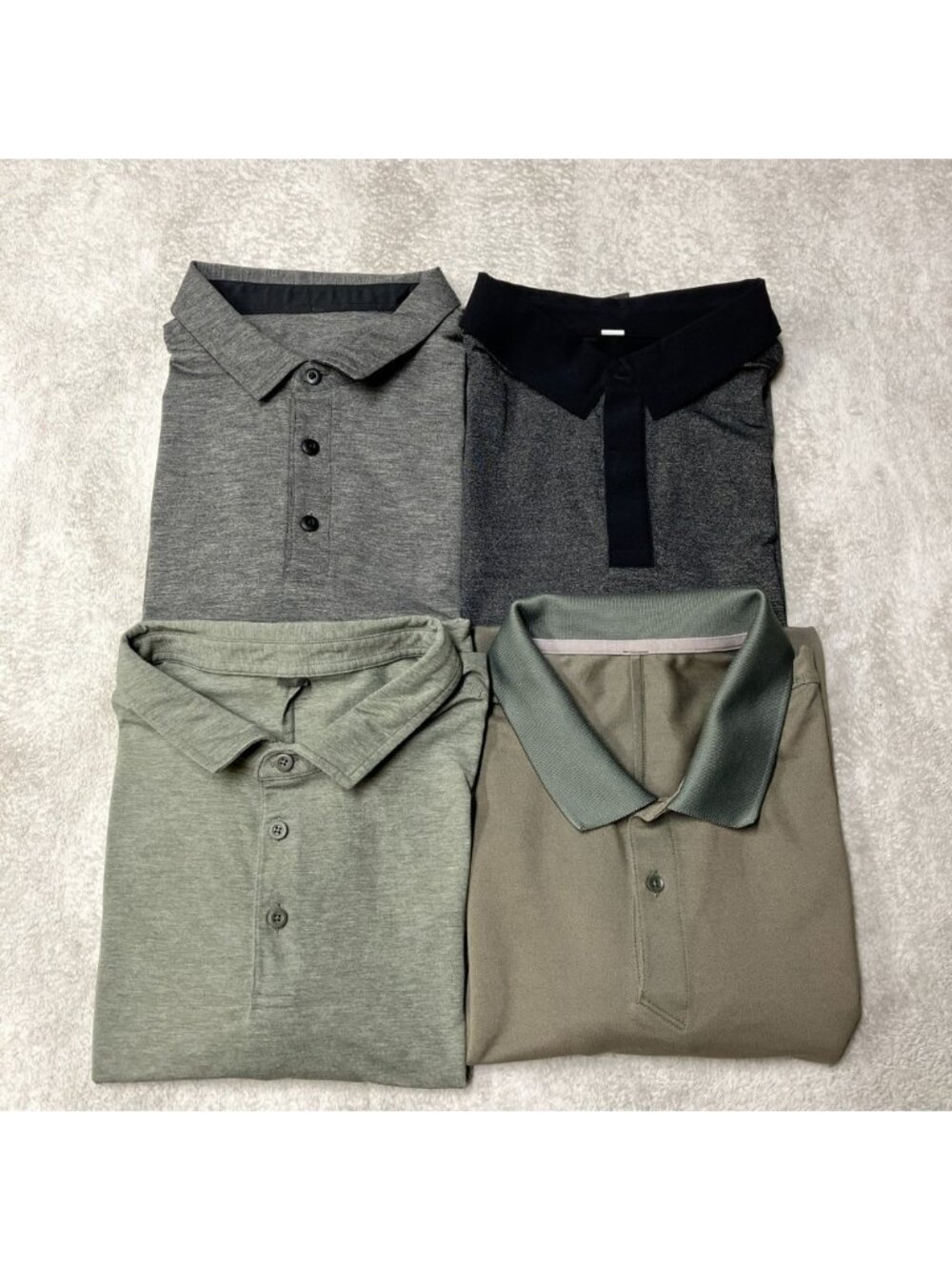 Lululemon Polo Shirts Lot of 4 Evolution Golf Gray Green Olive Performance XL